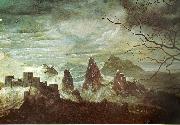 Pieter Bruegel detalj fran den dystra dagen,februari painting